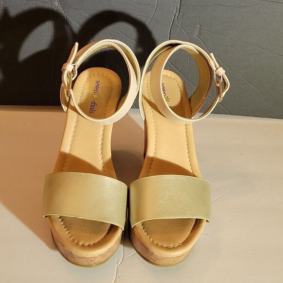 SEVEN DIALS  ANKLE STRAP OPEN TOE WEDGE STYLE HEEL SANDAL G1 - Picture 2 of 14